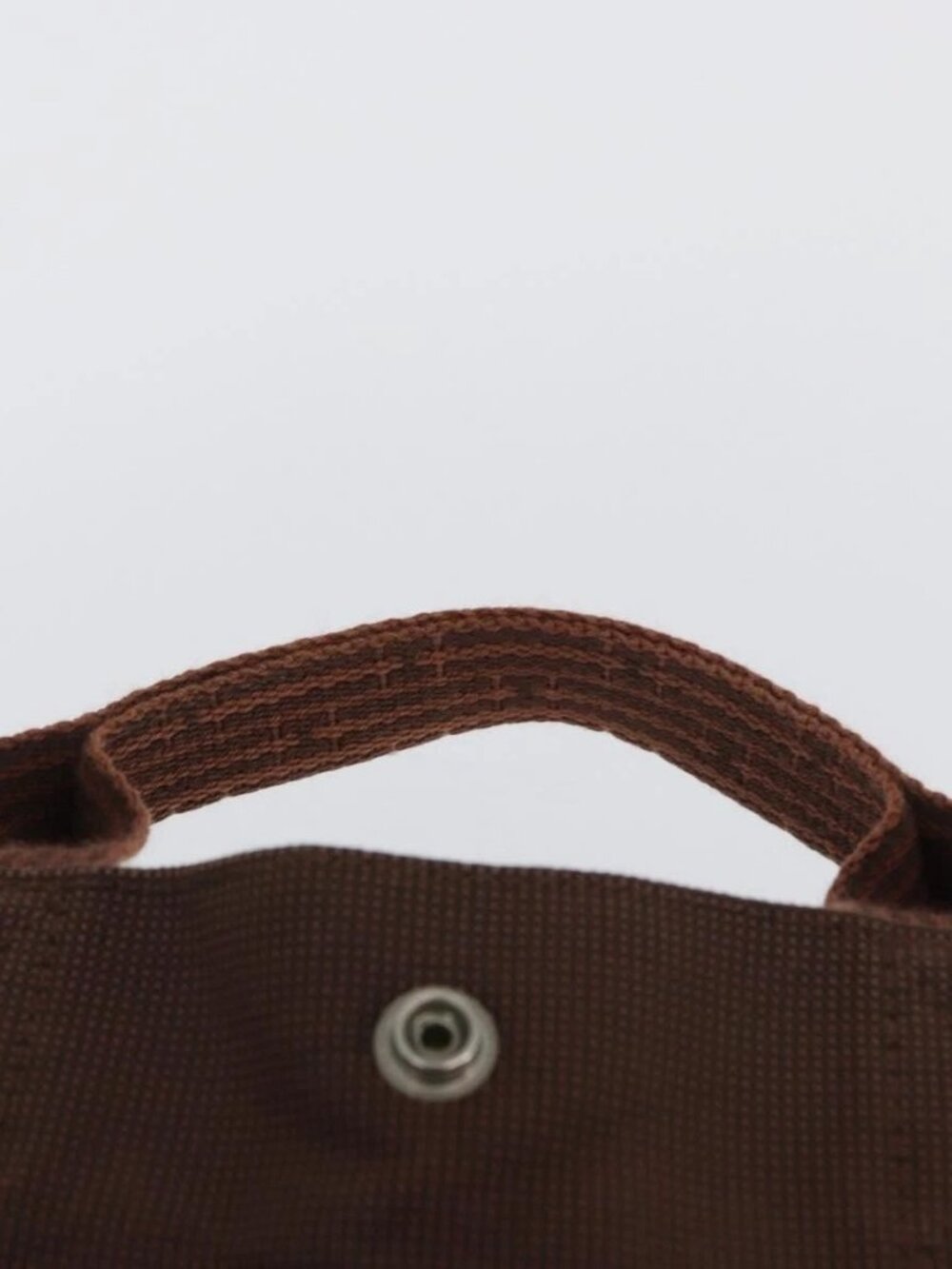 HERMES Her Line Sac A Dos Backpack Canvas Brown Silver Auth ARZ289 - Picture 11 of 16
